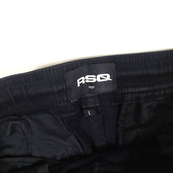 RSQ Solid Black Cotton Spandex Skinny Drawstring Men's Joggers Size Large - Picture 4 of 4